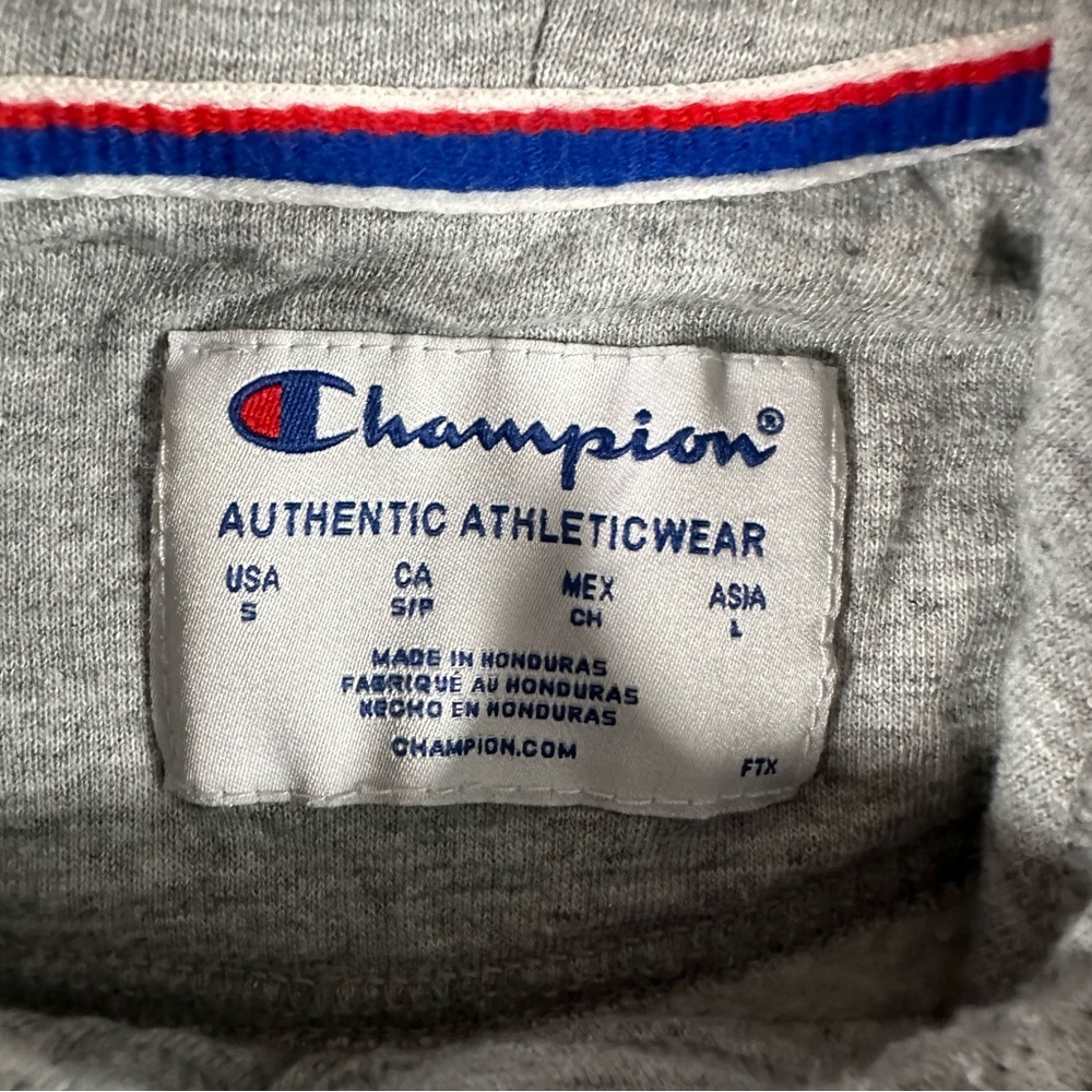 Champion Authentic Athleticwear Gray Logo Hoodie Pullover Small - Picture 4 of 4